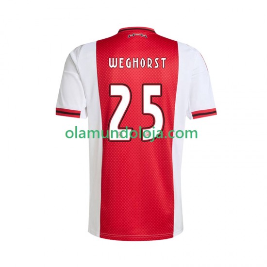 Camisola AFC Ajax Wout Weghorst 25 Homem Equipamento Primeiro 2025-2026 Manga Curta